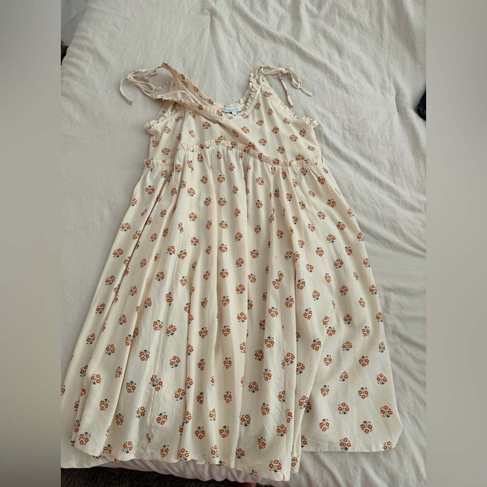 Floral Cream women’s strappy dress